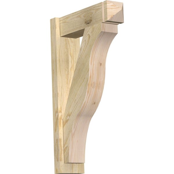 Ekena Millwork Funston Rough Sawn Arts and Crafts Outlooker, Douglas Fir, 6"W x 20"D x 32"H OUT06X20X32FST03RDF - main
